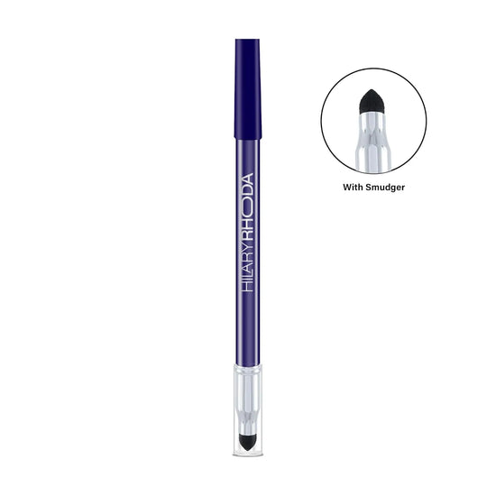 Hilary Rhoda Play n Blend Gel Eyeliner | One Stroke Application | Highly Pigmented, Matte & Shimmer Finish | 2-in-1 Smudger + Eyeliner (Dark Blue Topaz, Shade 05) 1.5g