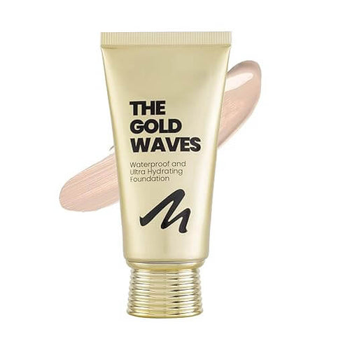 Adbeni Gold Waves Matte Finish Foundation – 60ml, Waterproof, 18 - Hour Stay, Hydrating Formula – Shade 104 – For All Skin Types - GEHNA IMITATION JEWELLERY