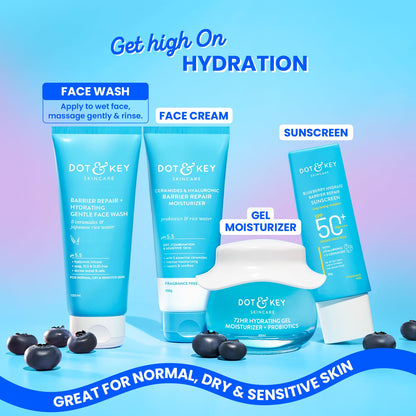 Dot & Key Barrier Repair Gentle Face Wash – 100ml | With Ceramides & Probiotics | Hydrating Cleanser for Dry, Normal & Sensitive Skin | Unisex Use