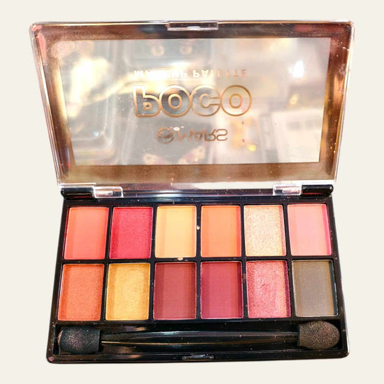 Mars Poco Makeup Palette with blush, highlighter, and eyeshadow in a travel-friendly compact.