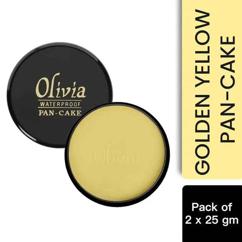 Olivia Pan Cake 100% Waterproof | Golden Yellow - 21 - GEHNA IMITATION JEWELLERY