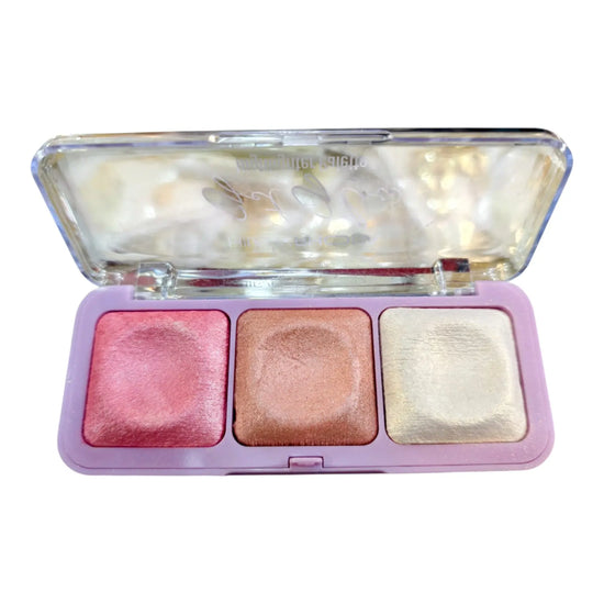 Hilary Rhoda Get Glow Highlighter Palette - Highly Pigmented, Long-Lasting, Soft & Smooth for a Natural Radiant Glow
