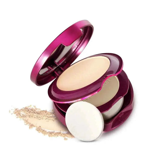 Hilary Rhoda HD High-Definition Pressed Powder - 2-in-1 Compact, Shimmery & Matte Finish, Oil Control, 18g (Sand - Shade 04) Hilary Rhoda